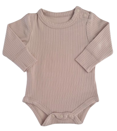 Beige Basics Long Sleeve Bodysuit
