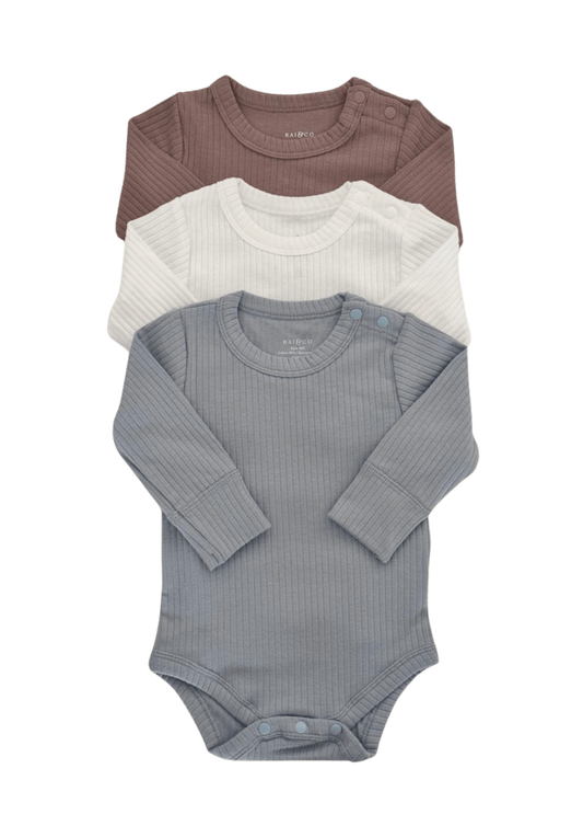 Baby Boy Basic Longsleeve Bodysuit Bundle