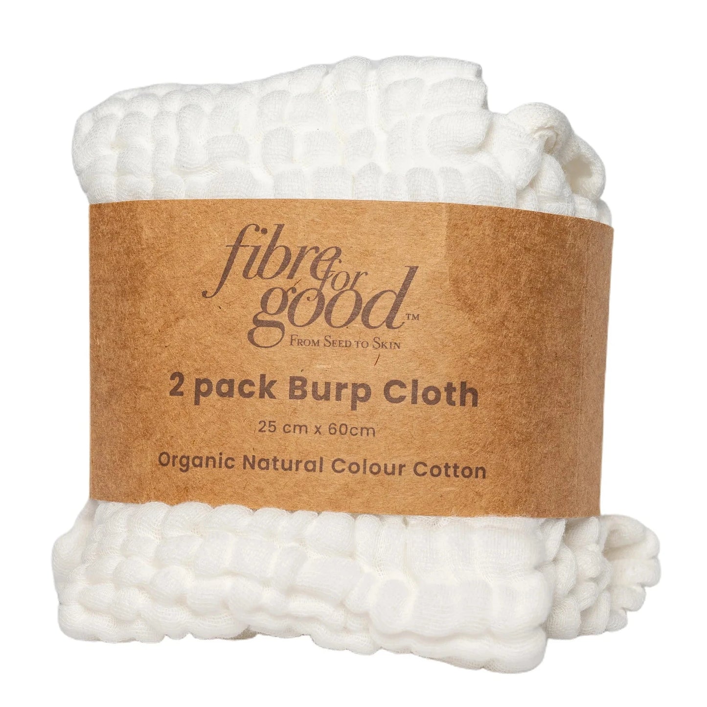 Organic Undyed Cotton Muslin Burp Cloth