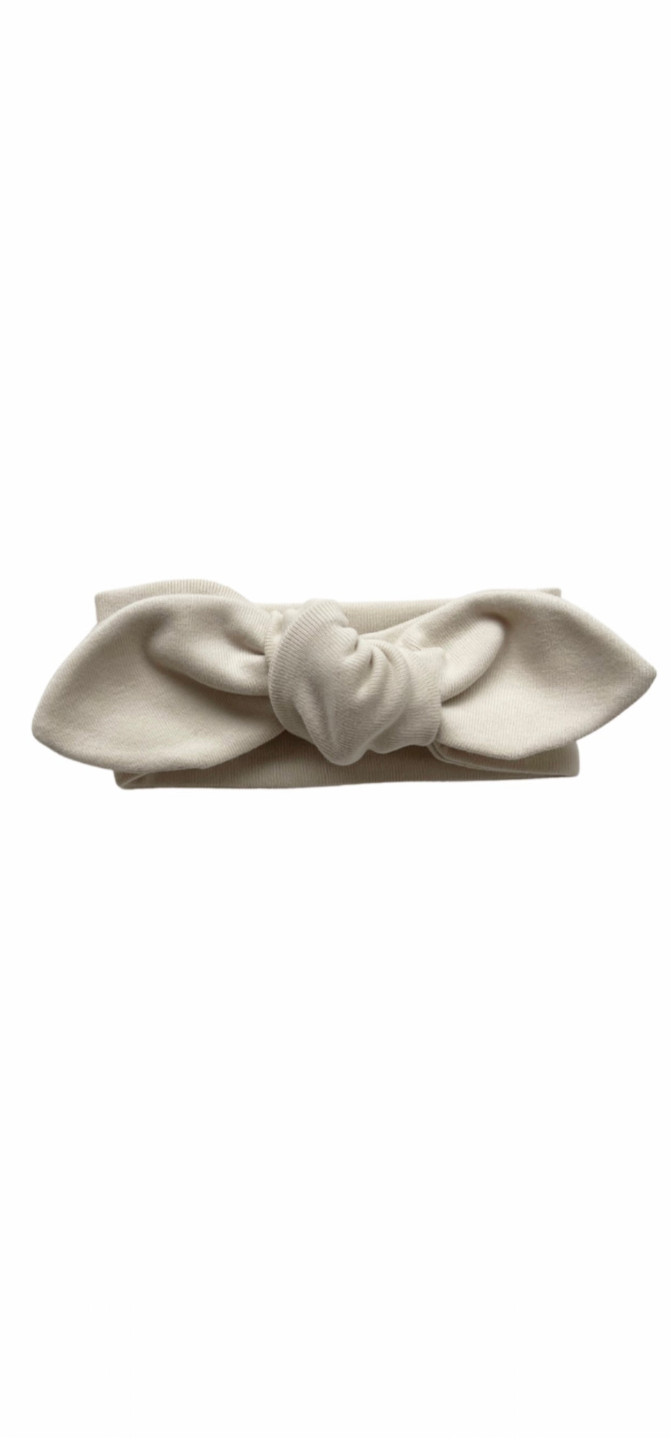Apple Headbands in Beige on a white background 