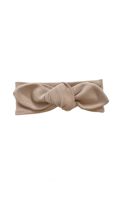 Apple Headbands in Dark Beige on a white background