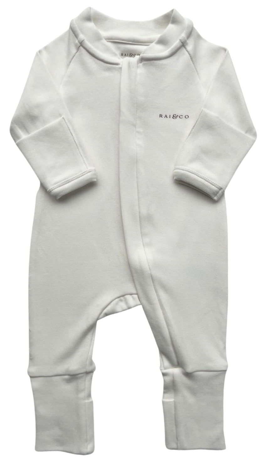 Apple Onesie in White on a white background