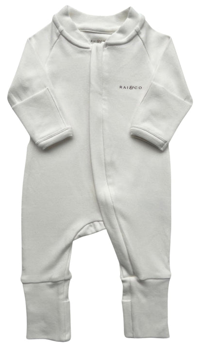 Apple Onesie in White on a white background