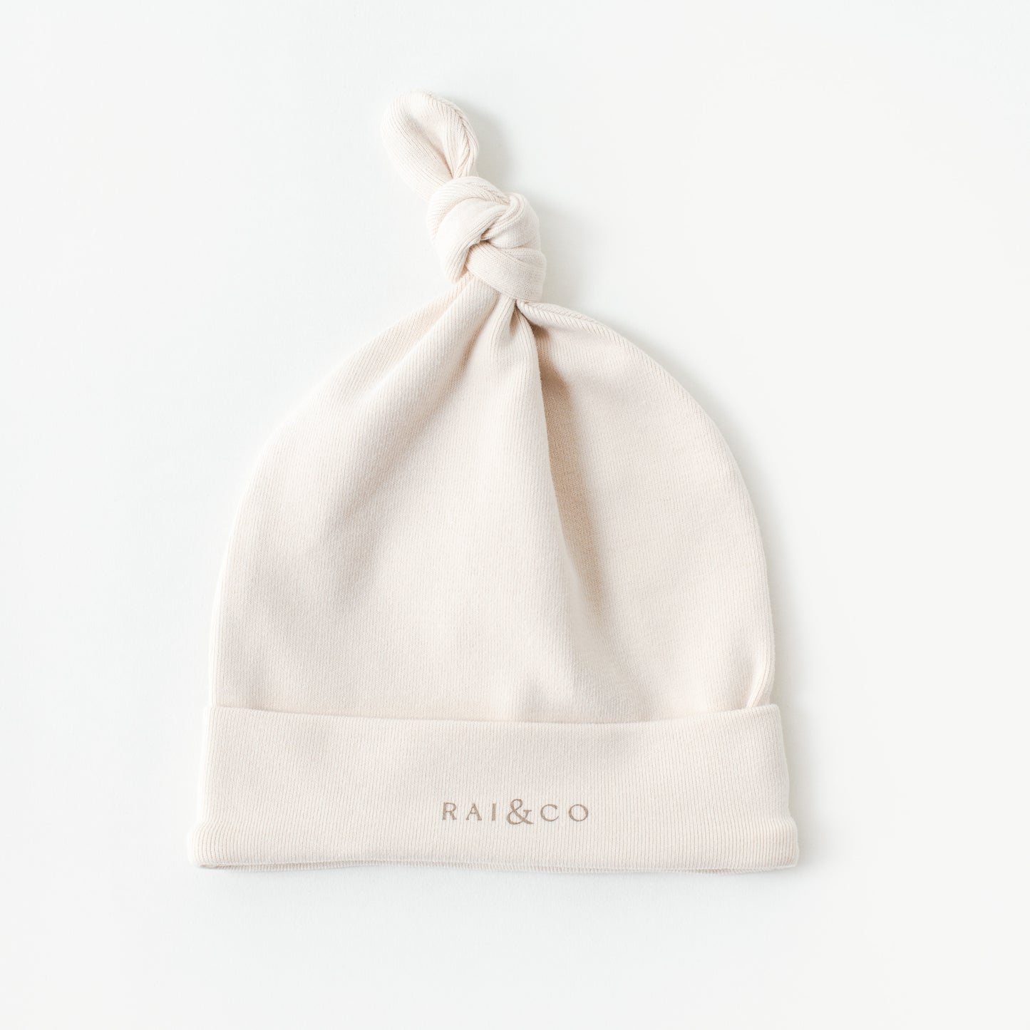 Baby Beanie Apple Knotted in Beige