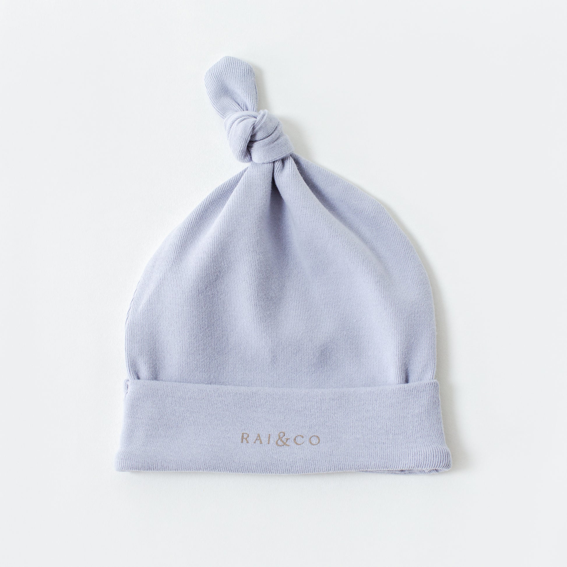 Baby Beanie Apple Knotted in Sky Blue