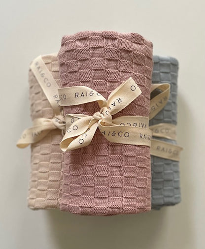 Baby Blanket - Knitted Heirloom Keepsake in Available Colours