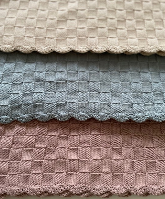 Baby Blanket - Knitted Heirloom Keepsake in Available Colours