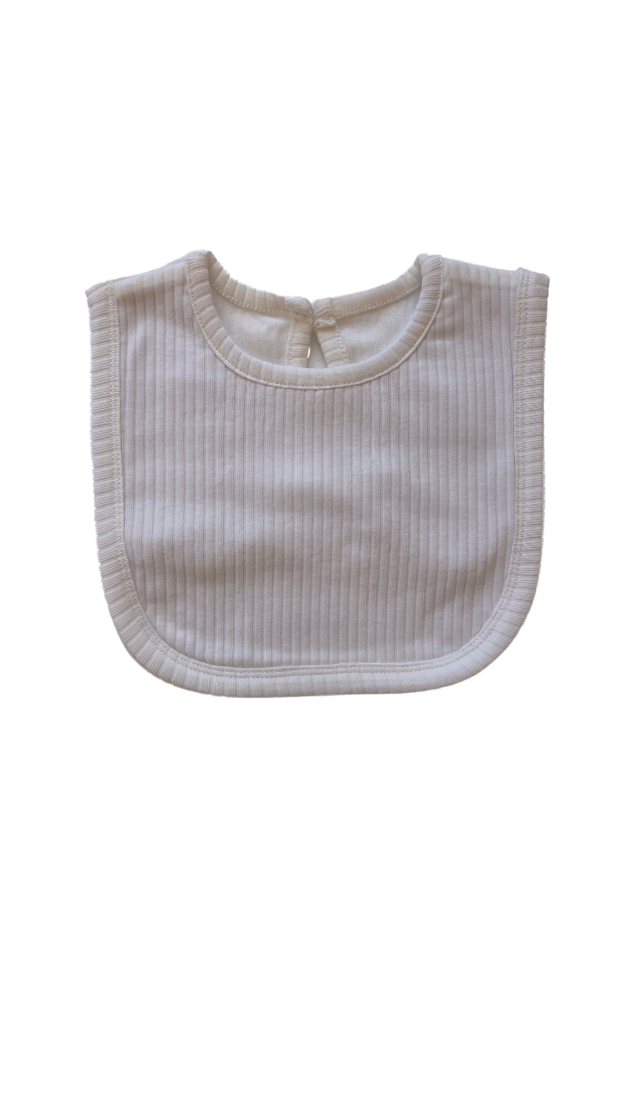 Basic Bib in White on a white background