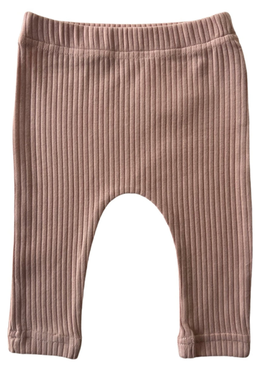 Basic Leggings in Pink on a white background. 