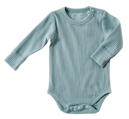Basics Long Sleeve Bodysuit in Sage 