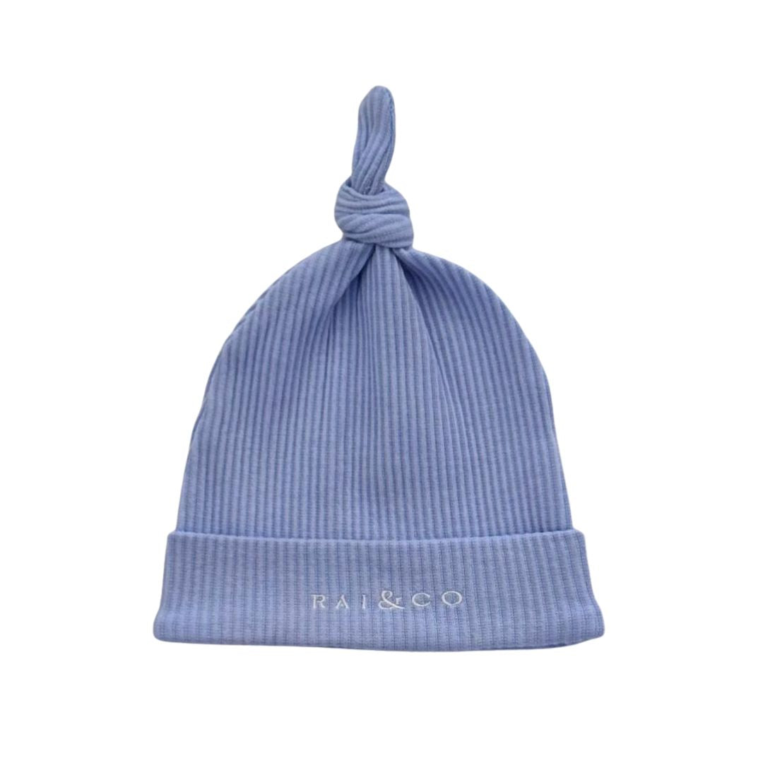 Baby Beanie Ribbed Knotted