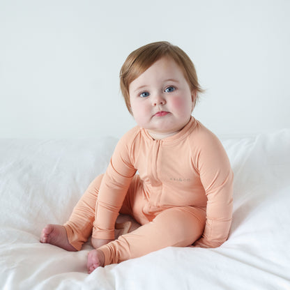 Lightweight Bamboo Onesie - Apricot