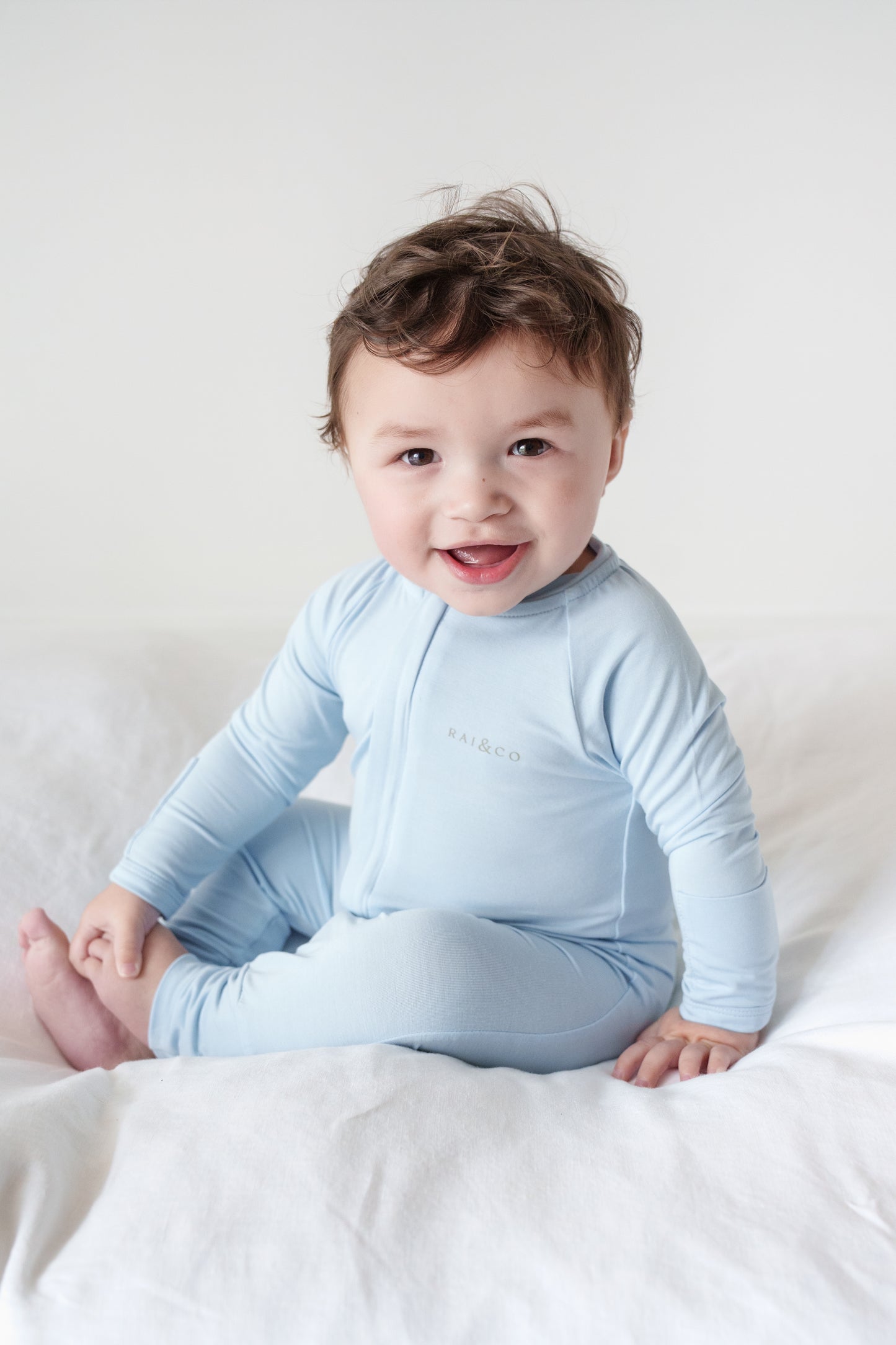 Lightweight Bamboo Onesie - Cornflour Blue