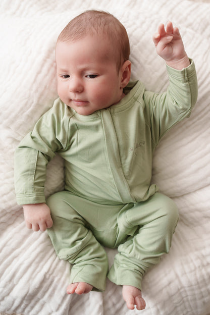 Lightweight Bamboo Onesie - Pistachio