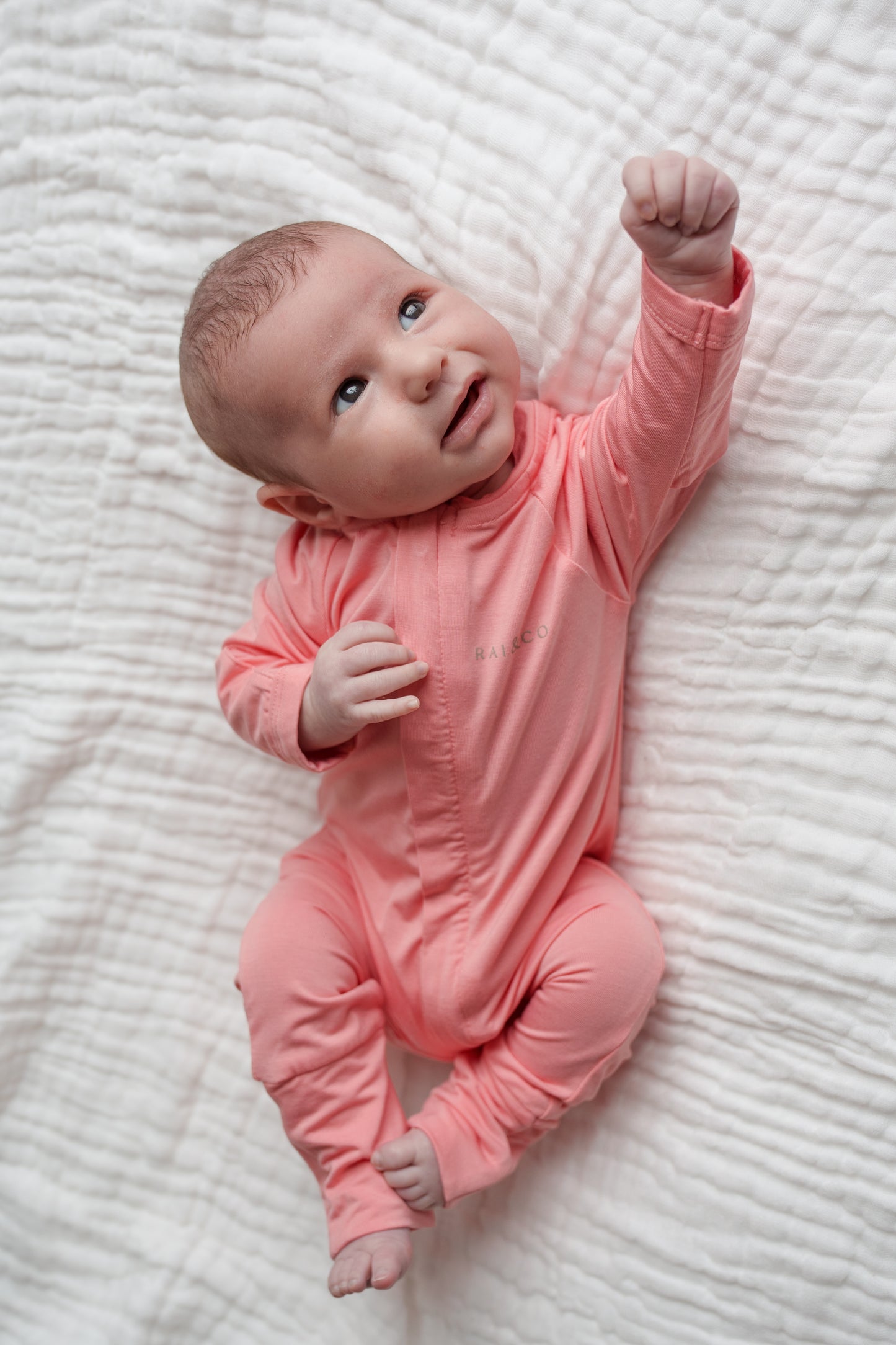 Lightweight Bamboo Onesie - Watermelon Colour