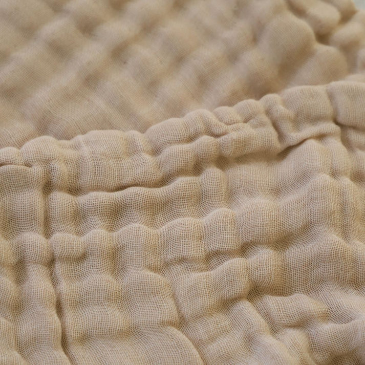 Organic Undyed Cotton Muslin Burp Cloth in Brown 