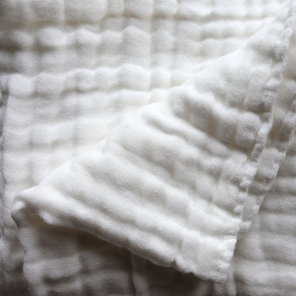 Organic Undyed Cotton Muslin Wrap in White