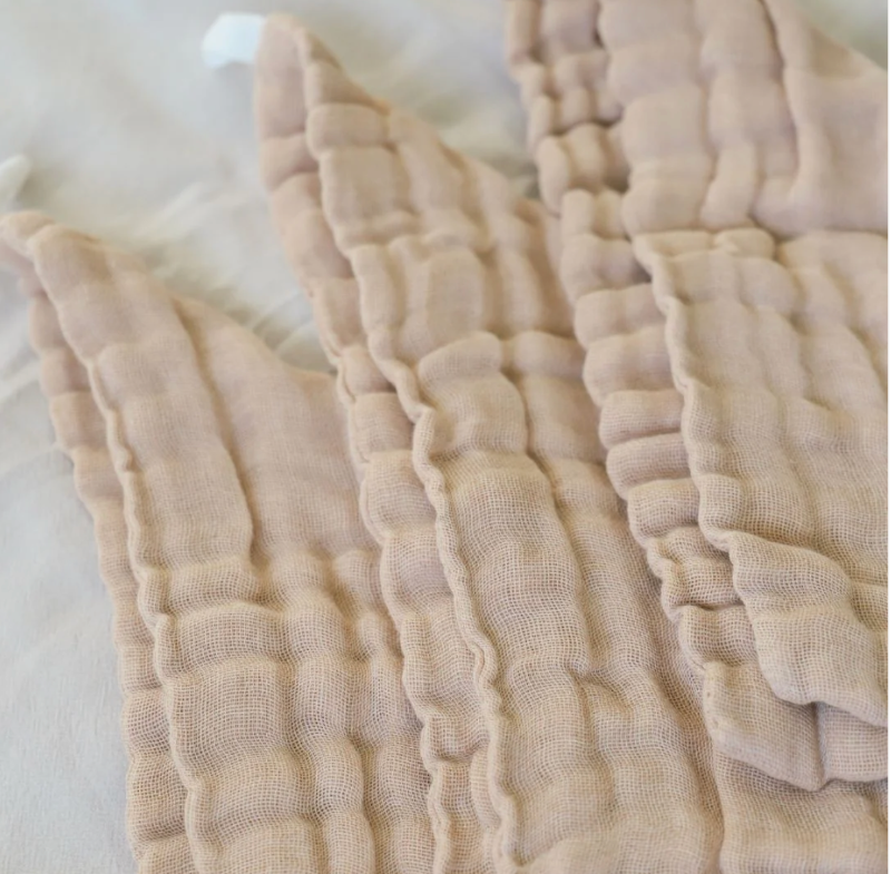 Organic Undyed Cotton Reusable Wipes on a white background