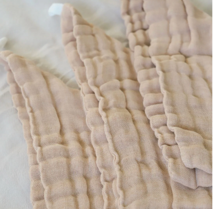 Organic Undyed Cotton Reusable Wipes on a white background