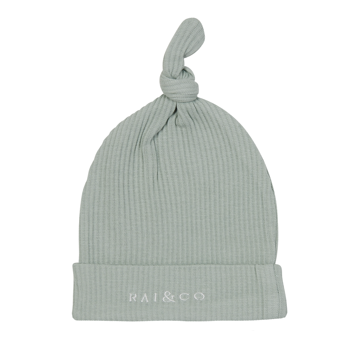 Baby Beanie Ribbed Knotted