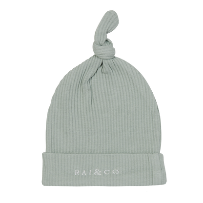 Baby Beanie Ribbed Knotted