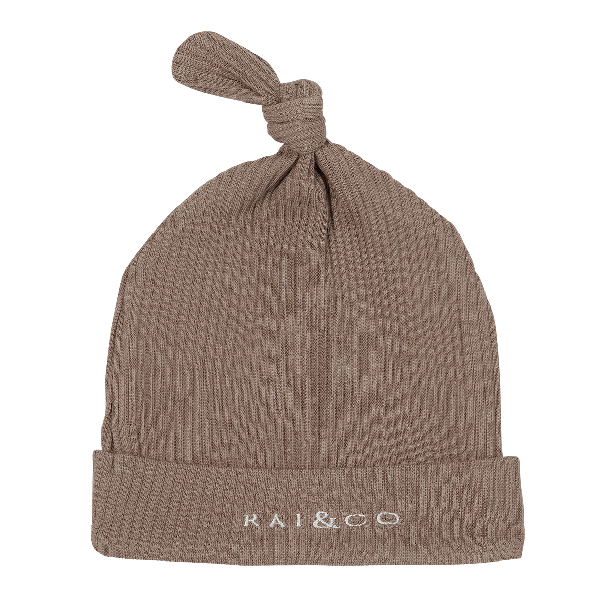Baby Beanie Ribbed Knotted