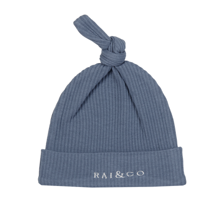 Baby Beanie Ribbed Knotted