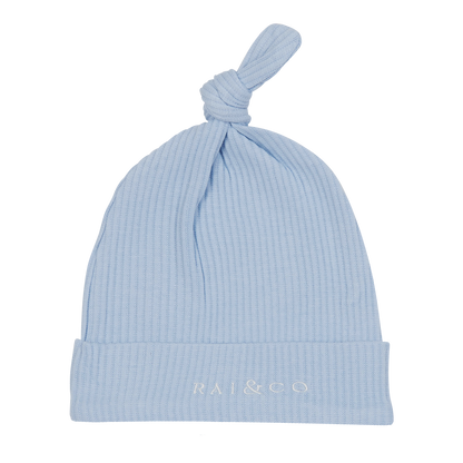 Baby Beanie Ribbed Knotted