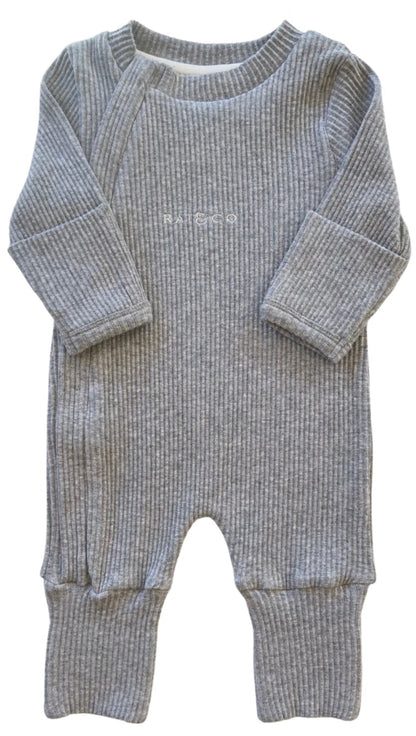 Ribbed Onesie in Grey