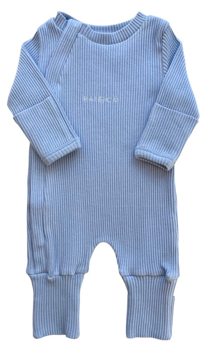 Ribbed Onesie in Light Blue