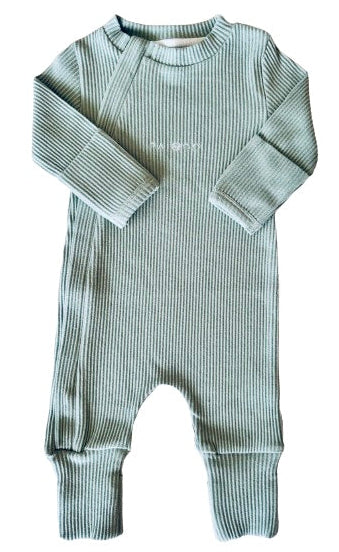 Ribbed Onesie in Sage