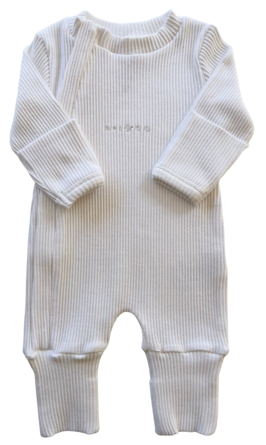 Ribbed Onesie in White