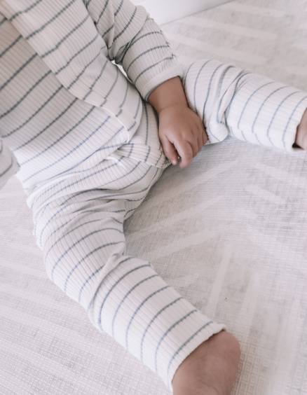 Striped Onesie in Blue 