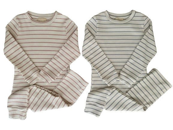 Striped Two Piece Set in Available Colours on a white background