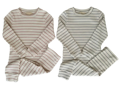 Striped Two Piece Set in Available Colours on a white background