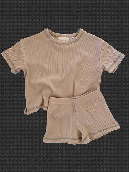 Mini Ribbed Oversized T-shirt Sets