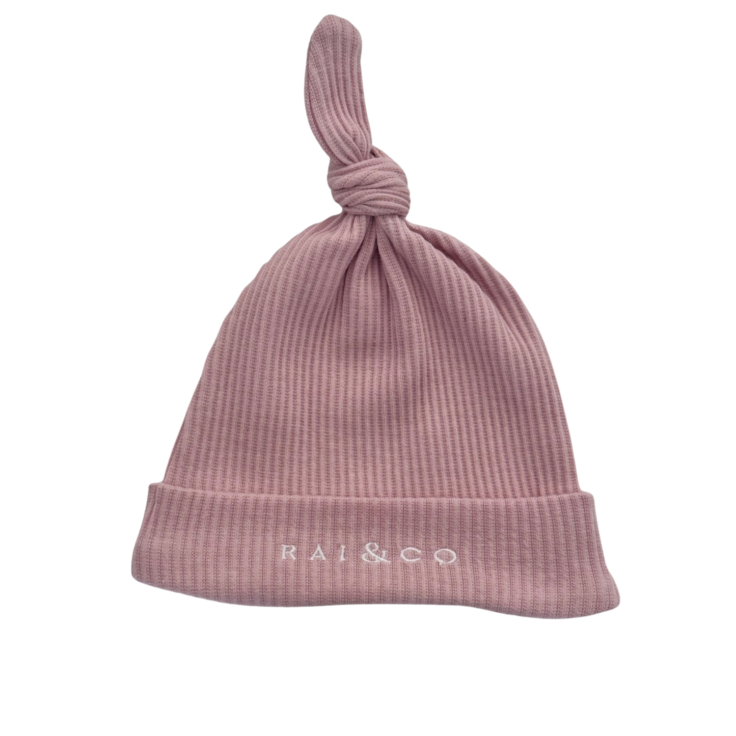 Baby Beanie Ribbed Knotted