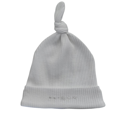 Baby Beanie Ribbed Knotted