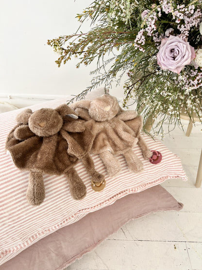 Baby RA-RA Comforter in Chocolate and Pearl Beige
